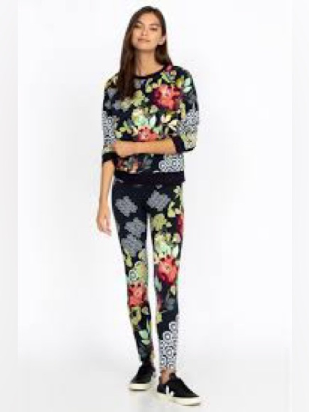 NWT JOHNNY WAS Sierra High-Waisted Floral Leggings Size - Picture 8 of 8